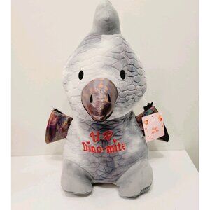 Gray Dino Your are Dinomite Winged Dinosaur Plush 17"